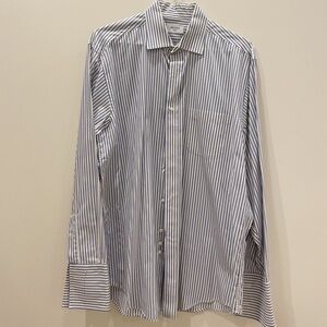 Brooks Brothers Blue White Yellow Bank Stripe